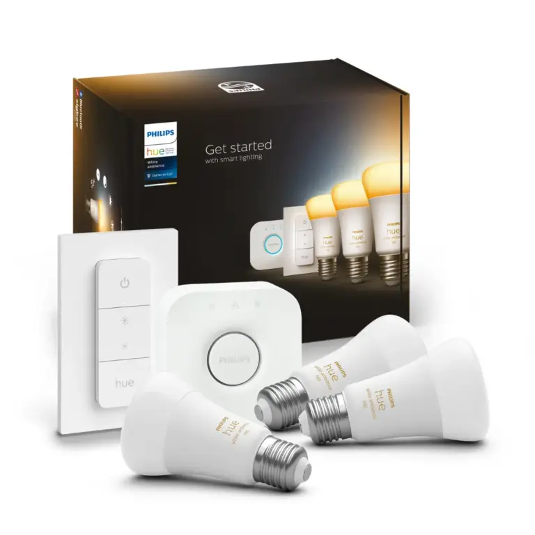 Philips Hue E27 Startsæt - White Ambiance - Bridge + Switch - 1055lm - 11W