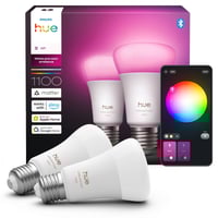 Philips Hue E27-pre, A60, Color & White ambiance, 1100lm, Zigbee (2 pak) - 2025 NYHED