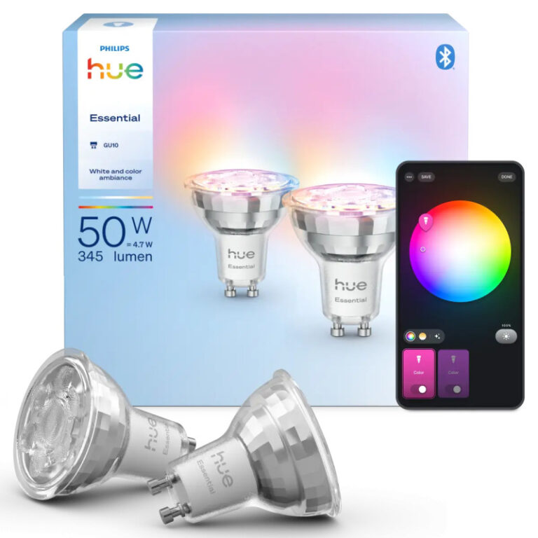 Philips Hue Essential White and Color Ambiance GU10 Spotpære 345 lm 4,7W - 2-pak