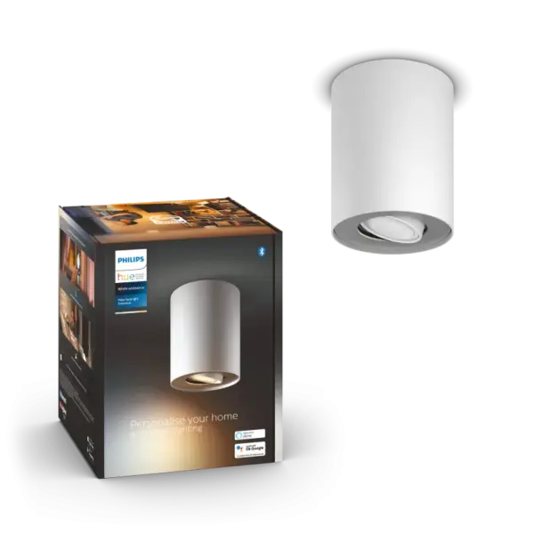 Philips Hue Pillar Hue ext. spot single spot Hvid 1 - 929003046801