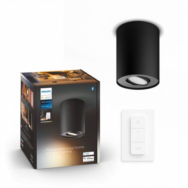 Philips Hue Pillar Hue single spot Sort 1x5W 230V - 929003046501