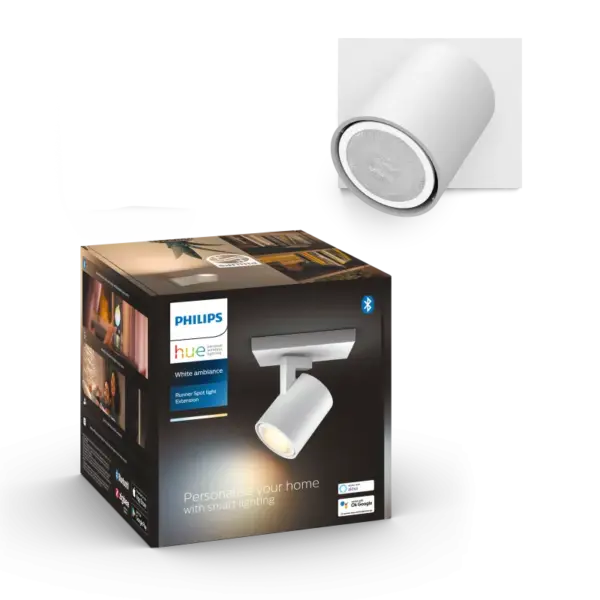 Philips Hue Runner Hue ext. spot single spot Hvid 1 - 929003046001