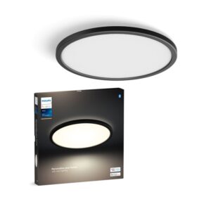 Philips Hue Tento Hue W slim loftlampe RD S sort Ø30 - Loftlampe - White