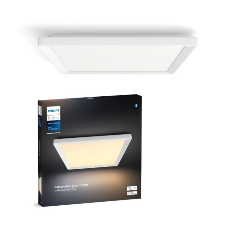 Philips Hue Tento Hue WA slim loftlampe SQ M hvid - Loftlampe - White ambiance