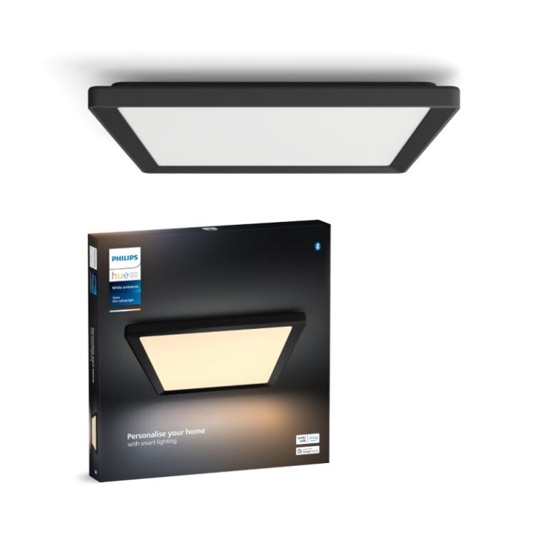 Philips Hue Tento Hue WA slim loftlampe SQ M sort - Loftlampe - White ambiance