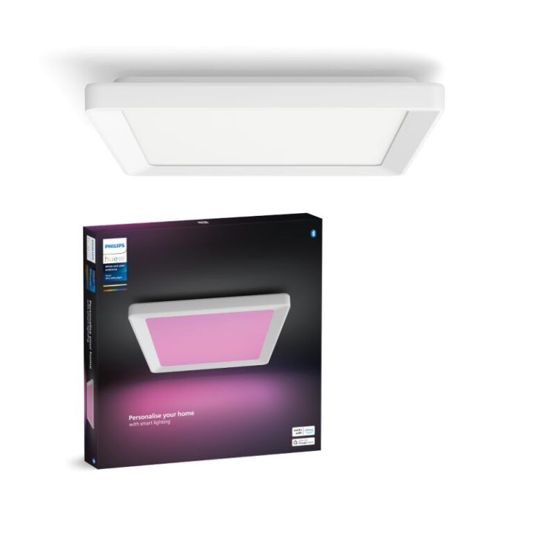 Philips Hue Tento Hue WCA slim loftlampe SQ S hvid - Loftlampe - White Color Ambience