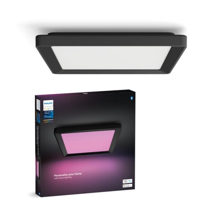 Philips Hue Tento Hue WCA slim loftlampe SQ S sort - Loftlampe - White Color Ambience