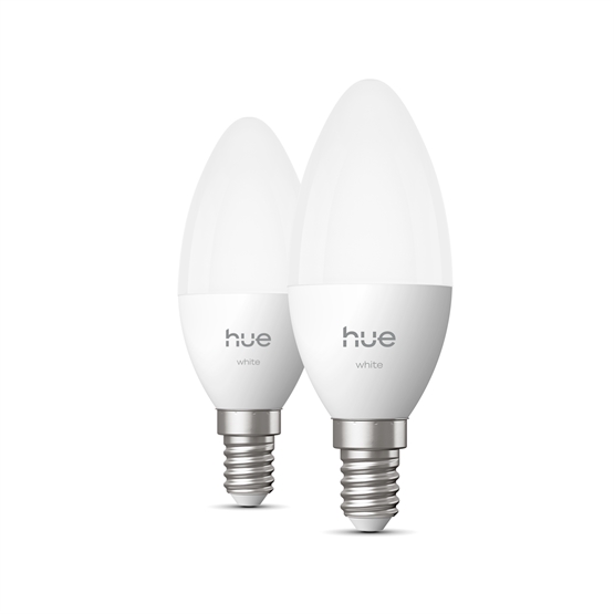 Philips Hue White 3,9W LED E14 B39 470lm (2 stk.)