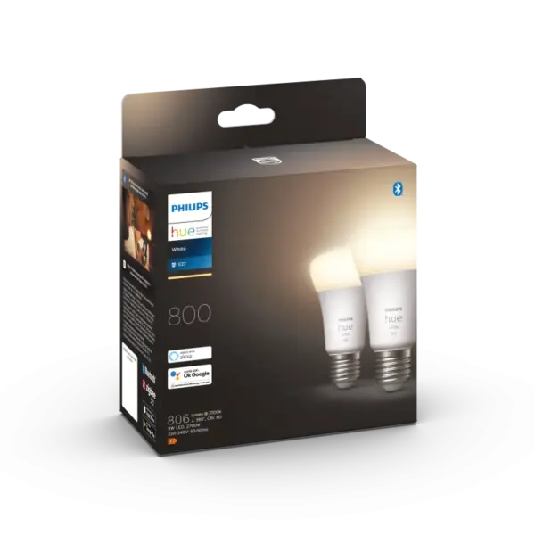 Philips Hue White 9W A60 E27 2P - 929001821623