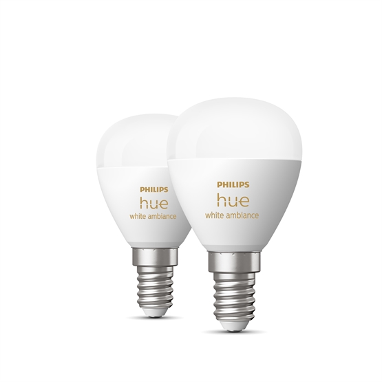Philips Hue White Ambiance 5,1W LED E14 Luster 470lm (2 stk.)