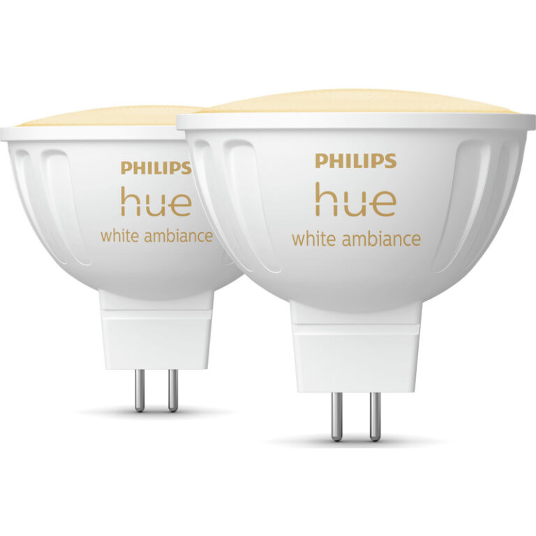 Philips Hue White Ambiance MR16 spotpærer, 5,1W, 12V, 2-pak