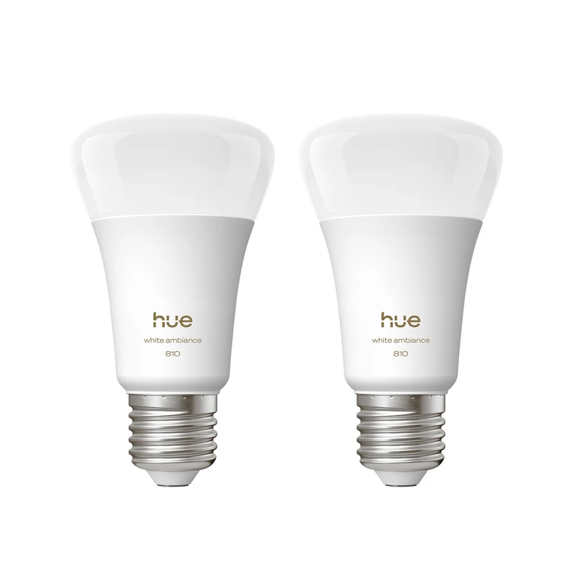 Philips Hue - White Ambiance Smart E27 LED 6 W 810 lm CCT 2 stk.