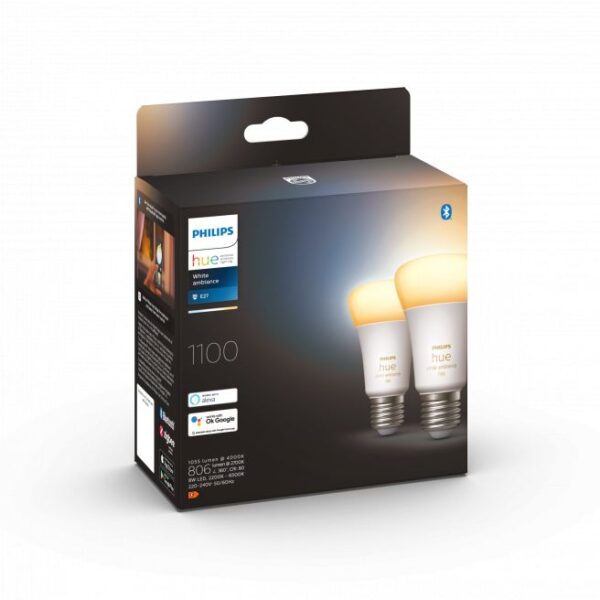 Philips Hue White Ambience 8W A60 E27 2P - 929002468404