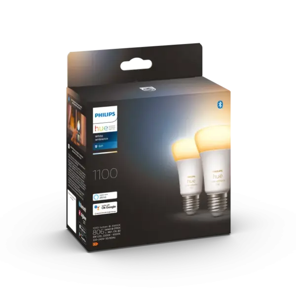 Philips Hue White Ambience 8W A60 E27 2P - 929002468404