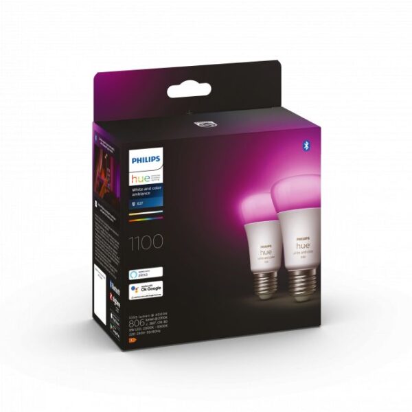 Philips Hue White Color Ambience 9W A60 E27 2P - 929002468802