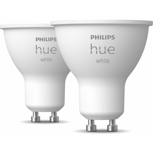 Philips Hue White GU10 spotpære, 2700K, 4,2W, 2-pak