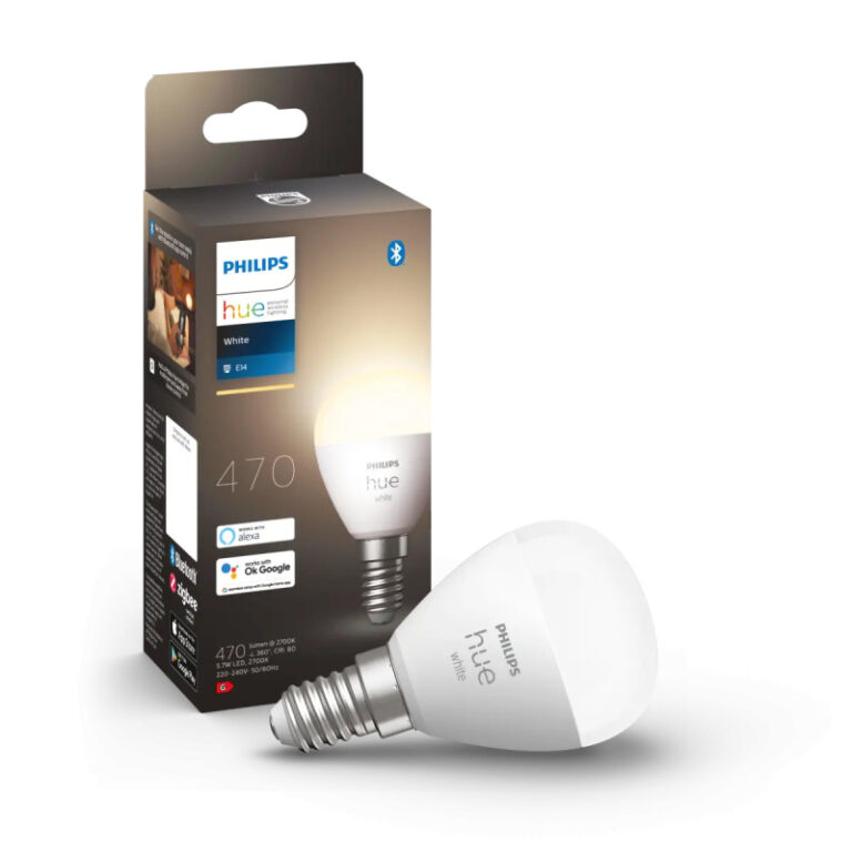 Philips Hue White P45 Kronepære E14 40W Bluetooth 1-pak