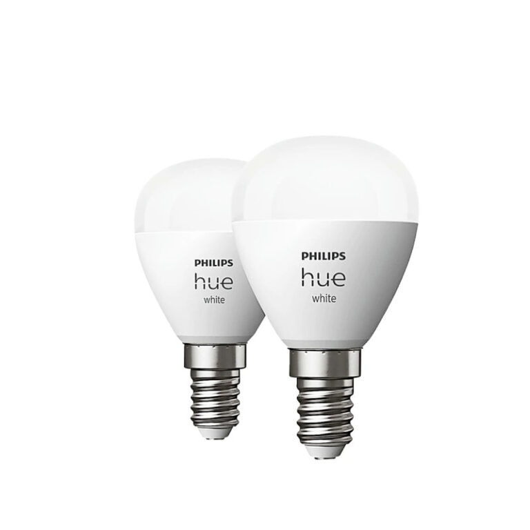 Philips Hue White P45 Kronepære E14 40W Bluetooth 2-pak