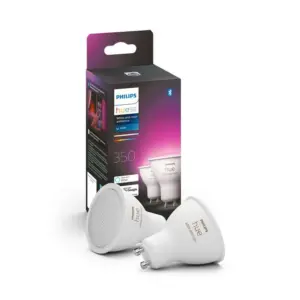 Philips Hue - White & Color 6W Bluetooth GU10 Pære 2 stk.