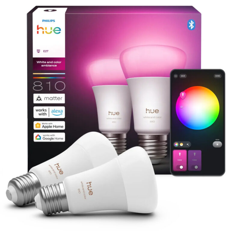 Philips Hue White and Color Ambiance A60 LED Standardpære E27 810 lm - 2-pak