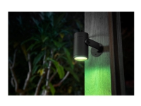 Philips Hue White and Color Ambiance Lily - Spotlys - LED - 8 W (tilsvarende 49 W) - klasse G - 16 millioner farver - 2200-6500 K - sort, krom-matteret