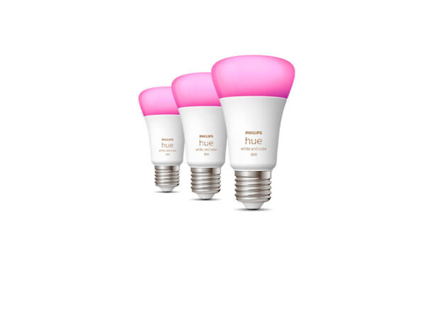 Philips - Hue White/Color Amb. 6,5W Bluetooth E27 Pære 3pcs Hue