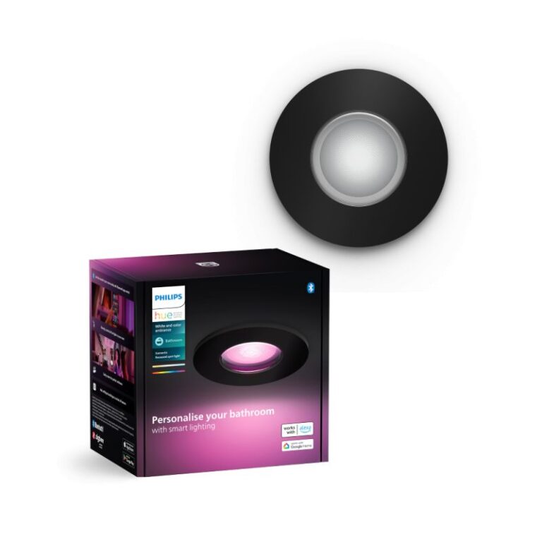 Philips Hue Xamento Hue recessed sort 1x4.2W - Spot - White Color Ambience