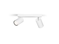 Philips Idris Ceiling/Wall Spotlight 2x, Rail lighting spot, GU10, 2 bulb(s), LED, 220-240 V, White