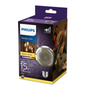 Philips LED Classic Filament 15W globe E27 smoky ikke dæmpbar 1 stk - 8718699657635