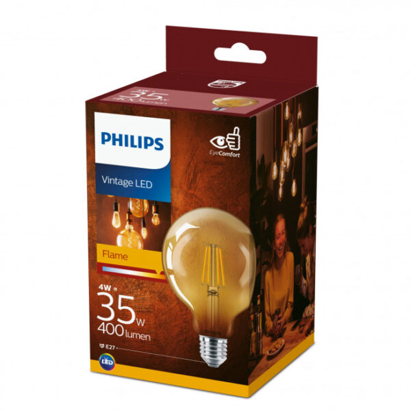 Philips LED Classic Filament 35W globe E27 guld ikke dæmpbar 1 stk - 8718699673604