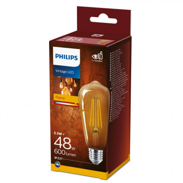 Philips LED Classic Filament 48W dråbe E27 guld ikke dæmpbar 1 stk - 8718699673581