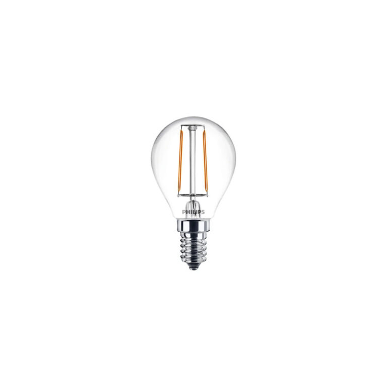Philips LED Classic Filament Kronepære P45 E14 Klar 25W Varm Hvid 2-pak BOX