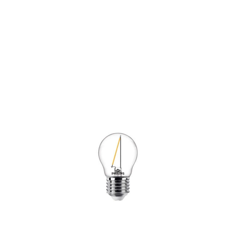 Philips LED Classic Filament Kronepære P45 E27 Klar 15W Varm Hvid 1-pak