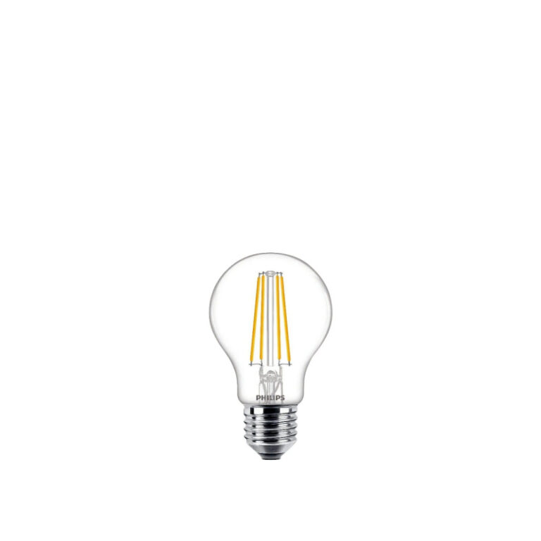 Philips LED Classic Filament Standardpære A60 E27 Klar 60W Varm Hvid 2-pak BOX