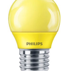 Philips LED E27 kronepære - 3,1W/gul