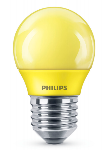 Philips LED E27 kronepære - 3,1W/gul