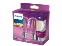 Philips LED Filament - E27 pærer - 2-pak