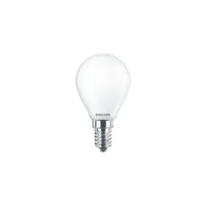 Philips LED Glas krone 60W E14 varm hvid mat ikke dæmpbar 1 stk - 8718699648848