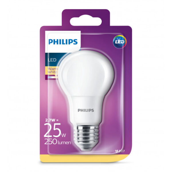 Philips LED Plast 25W standard varm hvid mat E27 ikke dæmpbar 1 stk - 8718696813713