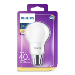 Philips LED Plast 40W standard varm hvid mat E27 ikke dæmpbar 1 stk - 8718696577172