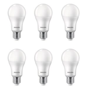 Philips LED pære 13W/827 (100W) mat 6-pak E27