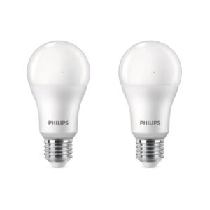 Philips LED pære Standard 13W/840 (100W) mat 2-pak E27