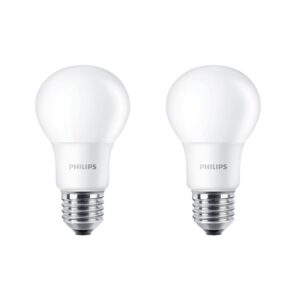 Philips LED pære Standard 5,5W/827 (40W) mat 2-pak E27