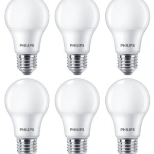 Philips LED pære Standard 8W/827 (60W) Mat 6-pak E27