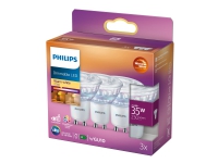 Philips - LED-spot lyspære - GU10 - 2.6 W (tilsvarende 35 W) - klasse F - varmt hvidt lys - 2200-2700 K (pakke med 3)