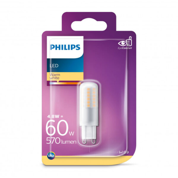 Philips LED stift 60W G9 varm klar hvid ikke dæmpbar 1 stk - 8718699657789