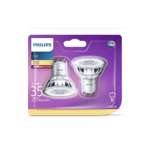 Philips LEDClassic 35W spot glas GU10 varm hvid ikke dæmpbar 2 stk - 8718696582633