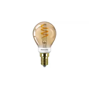 Philips LEDClassic Filament 15W krone E14 guld dæmpbar - 8718699676155