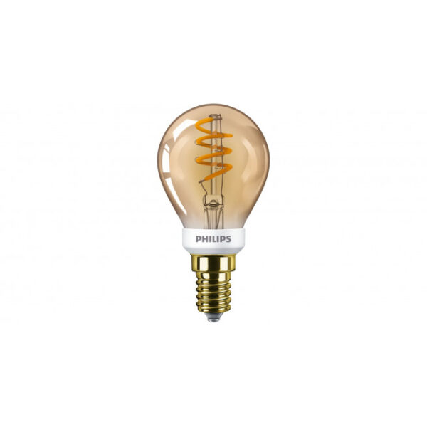 Philips LEDClassic Filament 15W krone E14 guld dæmpbar - 8718699676155