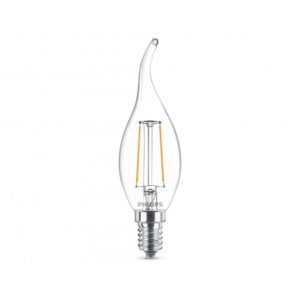 Philips LEDClassic Filament 25W bøjet top E14 varm hvid klar ikke dæmpbar 1 stk - 8718696573877